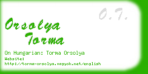 orsolya torma business card